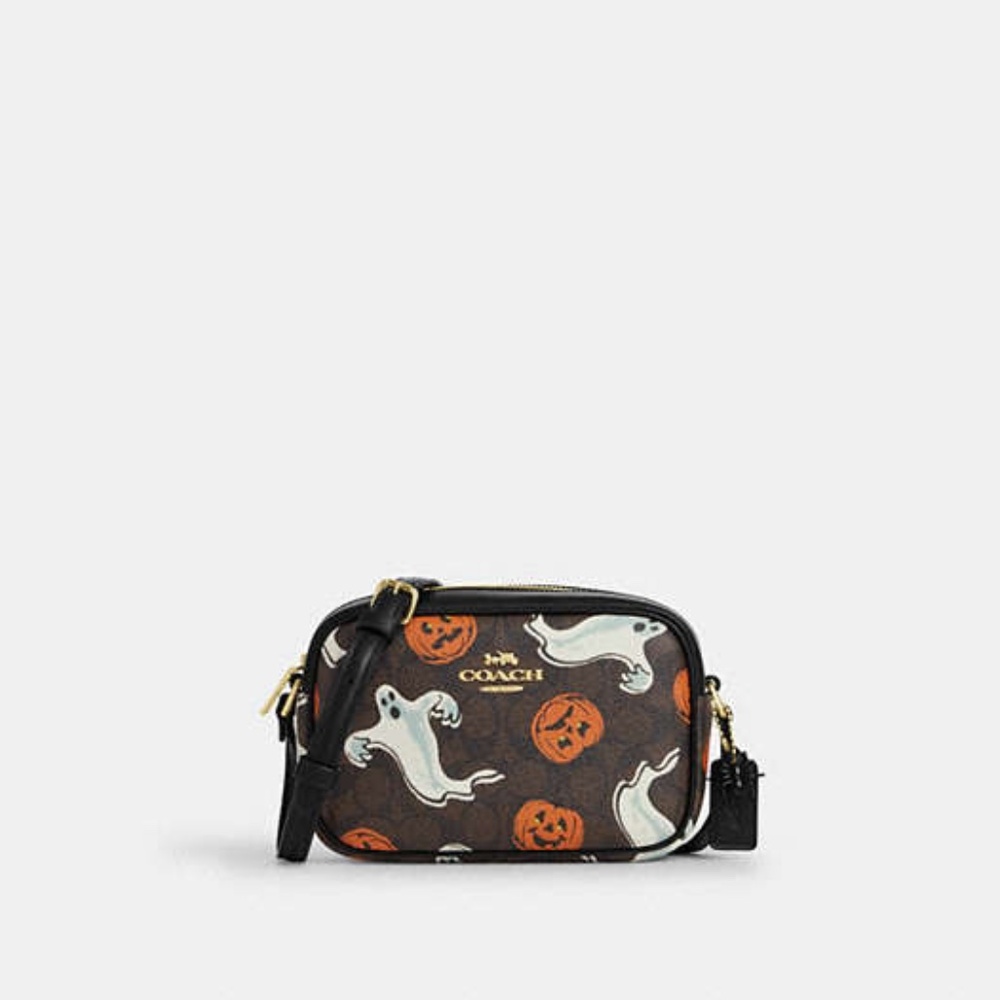 Mini Jamie Camera Bag In Signature Canvas With Halloween Print